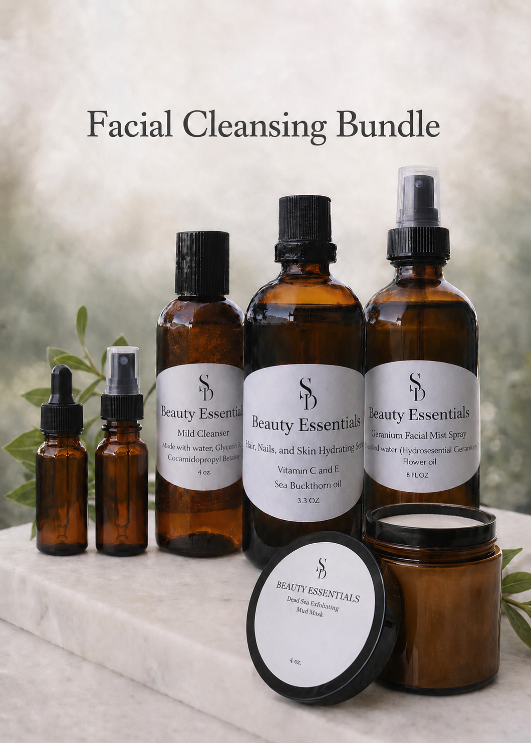 Facial Cleansing Bundle Box with Frankincense Mist Spray